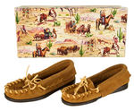 "DAVY CROCKETT FRONTIER MOC" BOXED MOCCASINS.