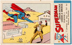 "SUPERMAN" PREMIUM BREAD CARD #19 COMPLETE WITH STAMP.