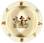 MICKEY MOUSE & DONALD DUCK BESWICK CERAMIC BABY'S DISH.