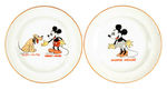 MICKEY MOUSE/MINNIE MOUSE/PLUTO PATRIOT CHINA 3-PIECE SET.