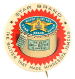 "STAR BRAND" BUTTER EARLY AND LARGE GRAPHIC BUTTON.