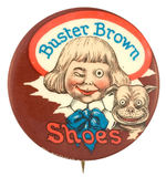 "BUSTER BROWN SHOES" EARLY 1900s BROWN BACKGROUND VARIETY.