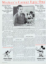 "MICKEY MOUSE AND SILLY SYMPHONIES" EXCEPTIONAL FILM EXHIBITOR'S CATALOGUE.