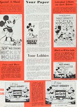 "MICKEY MOUSE AND SILLY SYMPHONIES" EXCEPTIONAL FILM EXHIBITOR'S CATALOGUE.