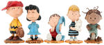 DARK HORSE COMICS "CLASSIC PEANUTS CHARACTER SERIES" STATUE/BUTTON/TINS COMPLETE SET.