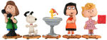 DARK HORSE COMICS "CLASSIC PEANUTS CHARACTER SERIES" STATUE/BUTTON/TINS COMPLETE SET.