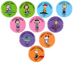 DARK HORSE COMICS "CLASSIC PEANUTS CHARACTER SERIES" STATUE/BUTTON/TINS COMPLETE SET.