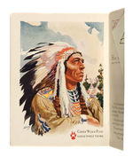 WRIGLEY'S GUM SPONSORED LONE WOLF TRIBE 5 COMPLETE PREMIUMS IN MAILERS FROM 1932.