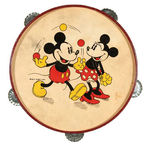 MICKEY AND MINNIE MOUSE TAMBOURINE.