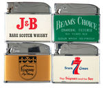 WHISKEY COMPANY GROUP OF EIGHT PROMO LIGHTERS.