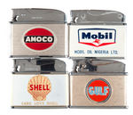 GASOLINE COMPANY GROUP OF EIGHT LIGHTERS.
