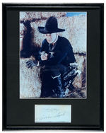 "HOPPY WILLIAM BOYD" FRAMED DISPLAY WITH AUTOGRAPH.