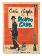 CHARLIE CHAPLIN IN "A DOG'S LIFE" ITALIAN MOVIE POSTER.