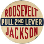 FRANKLIN ROOSEVELT LARGE LITHO COATTAIL BUTTON.