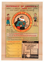 "SUPERMEN OF AMERICA" RARE LETTER W/ENVELOPE &  CIRCULAR OFFERING SUPERMEN  PATCH TO MEMBER.