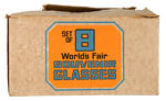 "SET OF 8 WORLD'S FAIR SOUVENIR GLASSES" 1964 BOXED.