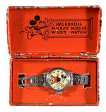 "INGERSOLL MICKEY MOUSE WRIST WATCH" BOXED 1934 VERSION.