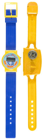 "CAPTAIN MIDNIGHT SECRET SQUADRON WATCH" AND RARE "BUSTER BROWN MOON MISSION AGENT" PREMIUMS.