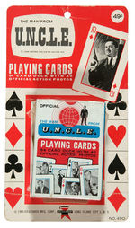 "THE MAN FROM U.N.C.L.E." CARDED PLAYING CARD PACK.