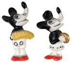 MICKEY/MINNIE MOUSE MUSICIAN SMALL GERMAN BISQUES.