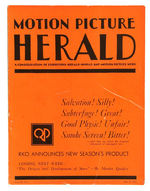 "MOTION PICTURE HERALD" EXHIBITORS BOOK WITH KING KONG CONTENT.