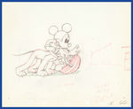 SOCIETY DOG SHOW PRODUCTION DRAWIING FEATURING MICKEY MOUSE & PLUTO.