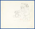 AUTOGRAPH HOUND PRODUCTION DRAWING PAIR FEATURING DONALD DUCK.