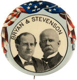 LARGE VERSION "BRYAN & STEVENSON" 1900 JUGATE BUTTON.