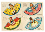 CRACKER JACK 1946 CONE FIGURE UNPUNCHED PAPER DOLLS.