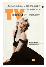 MARILYN MONROE "TV FORECAST" PUBLICATION.