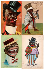 STEREOTYPICAL BLACK COMIC LOT OF TEN POSTCARDS.