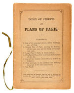 "INDEX OF STREETS AND PLANS OF PARIS" 1898 MAP BOOK.