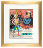 "HAWKMAN" LARGE FRAMED SPECIALTY ART BY SHELDON MOLDOFF.