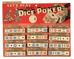 "DICE POKER" STORE CARD DISPLAY.