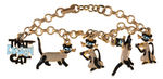 "THAT DARN CAT" FIGURAL CHARM BRACELET.