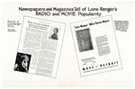 "THE LONE RANGER MERCHANDISING EXPLOITATION PUBLICITY SUPPLEMENT" FOLDER/POSTER W/PREMIUMS.