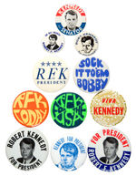 ROBERT KENNEDY 1964 AND 1968 PRESIDENTIAL HOPEFUL BUTTON COLLECTION.
