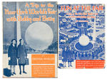 “A TRIP TO THE NEW YORK WORLD’S FAIR WITH BOBBY AND BETTY” 1938 & 1940 FIRST EDITION HARDCOVER BOOKS