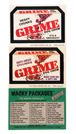 “WACKY PACKAGES 7TH SERIES” SET W/VARIANT STICKER & WRAPPER.