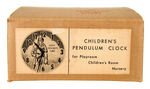 "DAVY CROCKETT TIME" BOXED CHILDREN'S PENDULUM CLOCK.