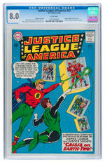 JUSTICE LEAGUE OF AMERICA #22 SEPTEMBER 1963 CGC 8.0 WHITE PAGES.