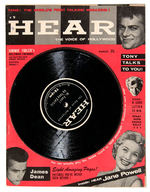 "HEAR" HOLLYWOOD MAGAZINE WITH ISSUED FLEXIDISC RECORD PAIR.