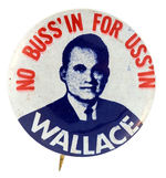 “WALLACE/NO BUSS’IN FOR USS’IN.”