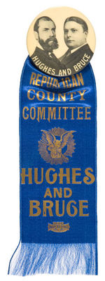 "HUGHES AND BRUCE" LARGE JUGATE WITH RIBBON.