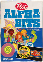 THE MONKEES "POST ALPHA-BITS" CEREAL BOX.