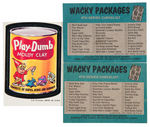 “WACKY PACKAGES 6TH SERIES” SET WITH BOTH CHECKLIST VARIETIES & WRAPPER.