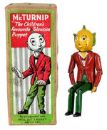 "MR. TURNIP THE CHILDRENS FAVORITE TELEVISION PUPPET" BOXED TOY.