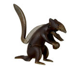 SQUIRREL CAST IRON NUTCRACKER WITH SERRATED TEETH.