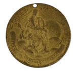 CASS 1848 SCARCE TOKEN IN SCARCEST VARIETY OF GILT BRASS.