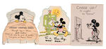 MICKEY MOUSE GET WELL SOON SIX PIECE GREETING CARD LOT.